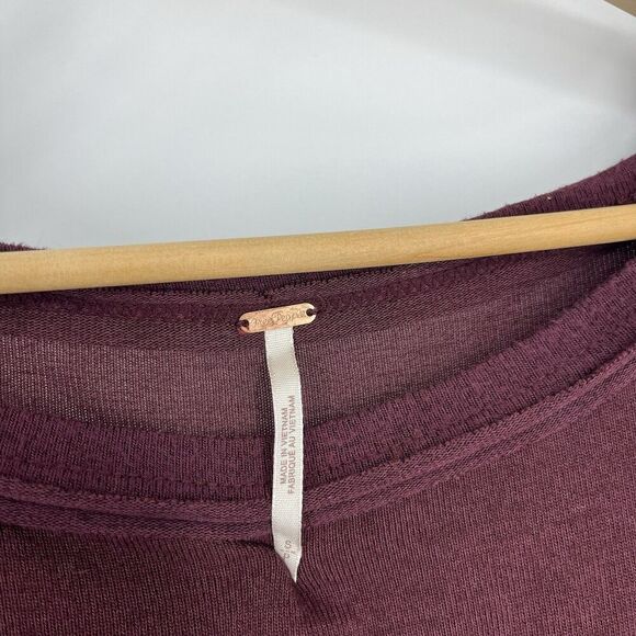 Free People Top Size Small Womens Forever Your Girlfriend Garnet Babydoll Shirt - Picture 3 of 8